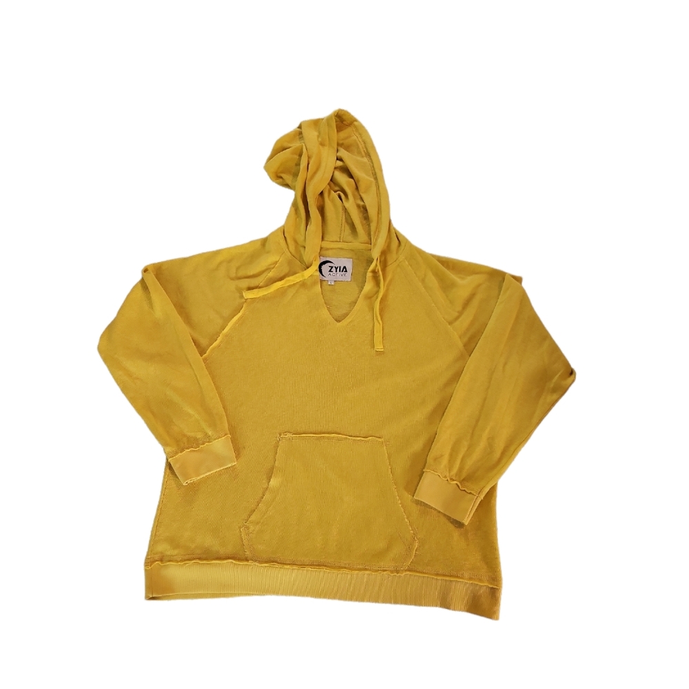 Zyia Yellow Lightweight Beach Hoodie, size large